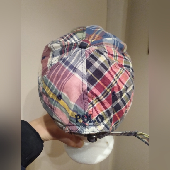 Polo Ralph Lauren Madras Cotton Plaid Patchwork Oxford Lined Hat Cap - Picture 7 of 7